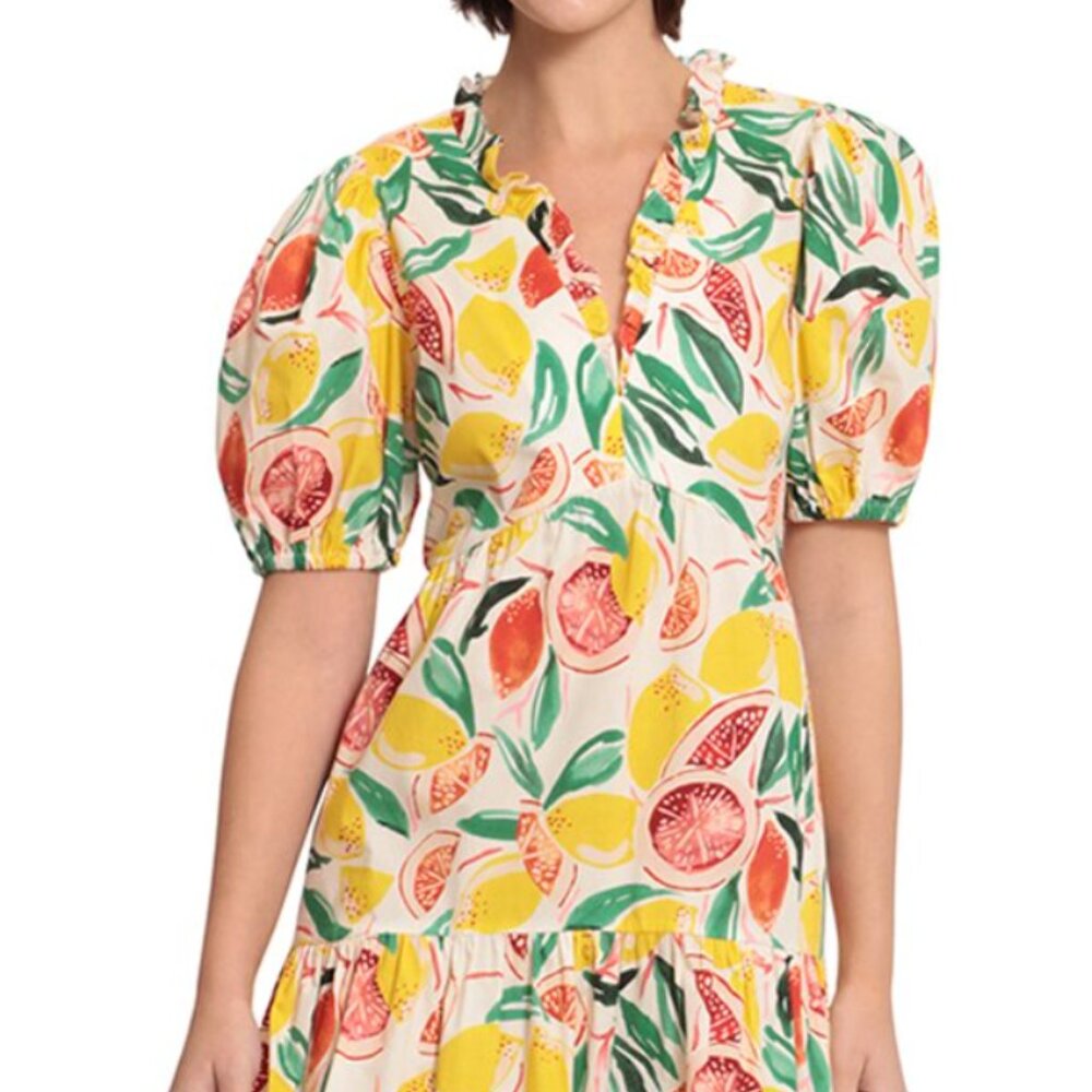 Citrus Summer Fruit Dress by Donna Morgan, size 0, EXCELLENT condition